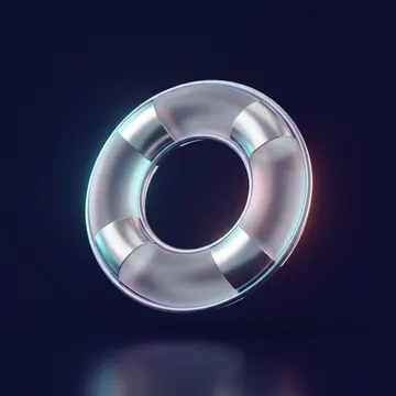 Glass life ring icon
