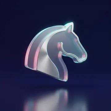 Glass horse head icon